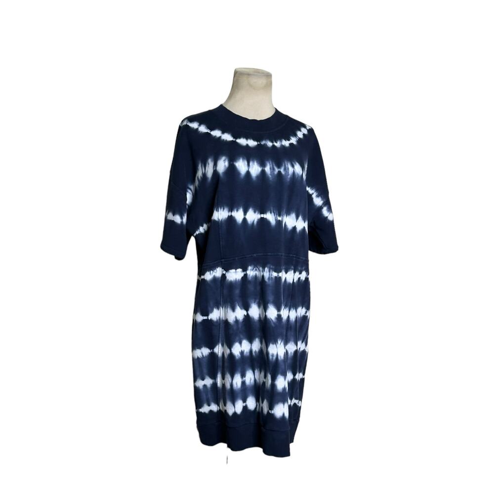 Michael Kors blue white tie dye organic cotton short sleeves dress size XL - Picture 9 of 12